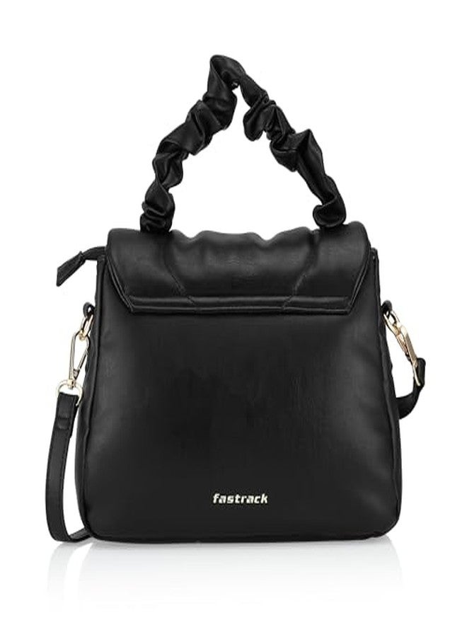 Fastrack Chic Quilted Satchel for Women | Stylish Handbag with Detachable Sling Straps & Multi-Carry Options | Elegant Purse for Office, College & Casual Outings - Image 3
